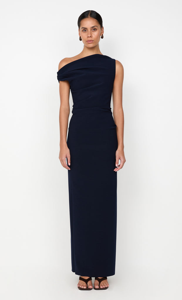 LEORA ASYM MAXI DRESS - INK