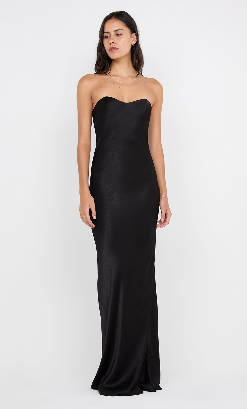 CINDER STRAPLESS MAXI DRESS - BLACK
