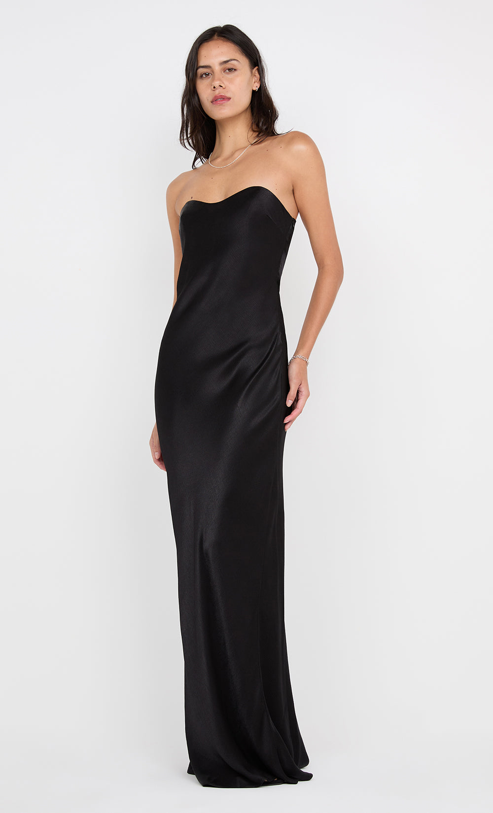 CINDER STRAPLESS MAXI DRESS - BLACK