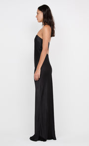 CINDER STRAPLESS MAXI DRESS - BLACK
