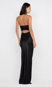 CINDER STRAPLESS MAXI DRESS - BLACK