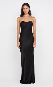 CINDER STRAPLESS MAXI DRESS - BLACK