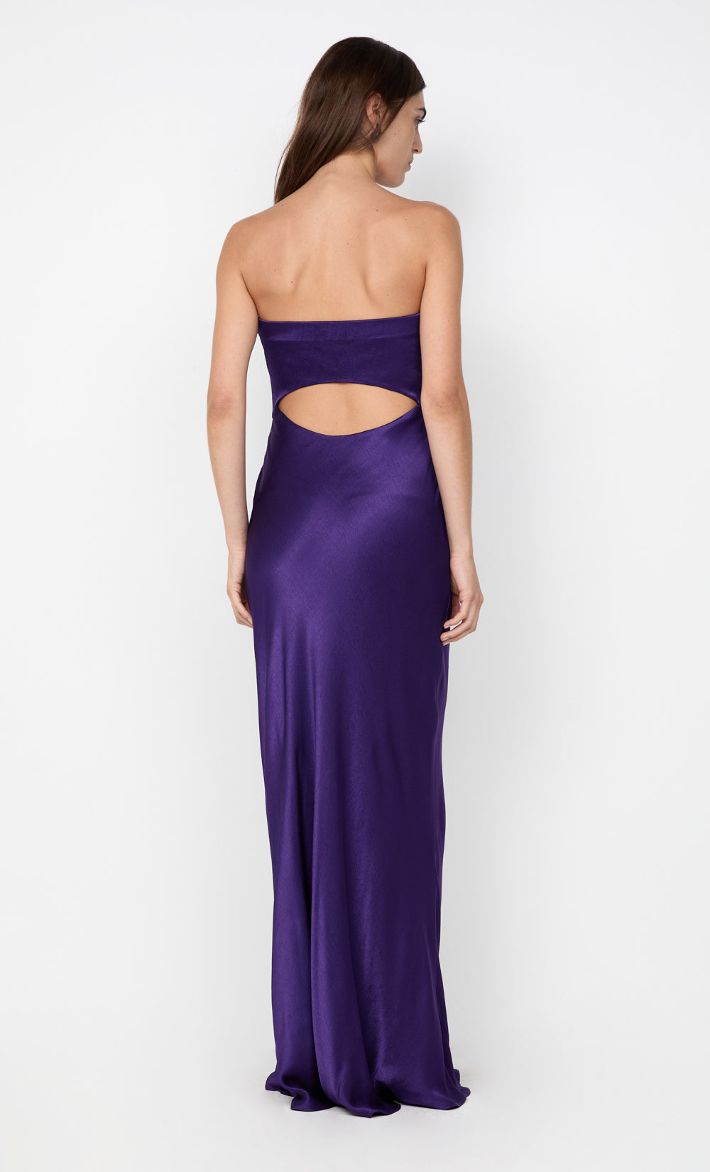 CINDER STRAPLESS MAXI DRESS - DEEP PURPLE