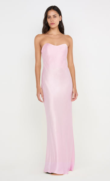 bec and bridge strapless silk dress Dua Strapless Dress