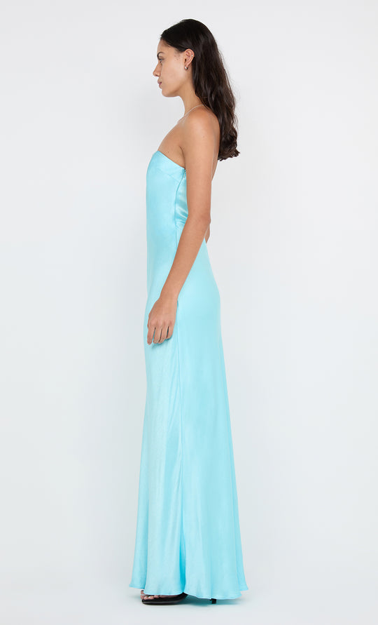 Robe Sans Bretelles Teeze Me Turquoise - Taille Juniors US 13 - Occasion Très Bon état - Bleu