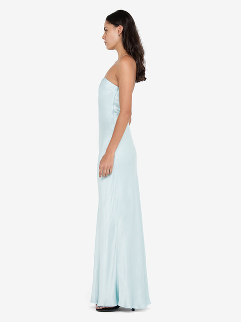 CINDER STRAPLESS MAXI DRESS - ARCTIC BLUE