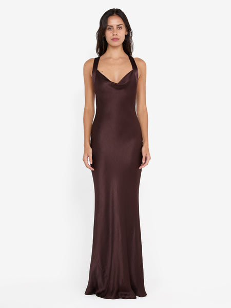 bec and bridge brown dress Bec + Bridge Karina Midi Dress in Chocolate