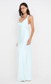 GIA HALTER MAXI DRESS - ARCTIC BLUE