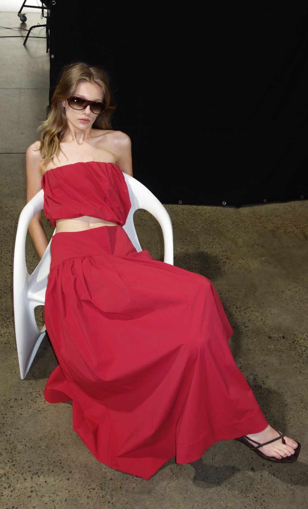 DANTE MAXI SKIRT - CHERRY