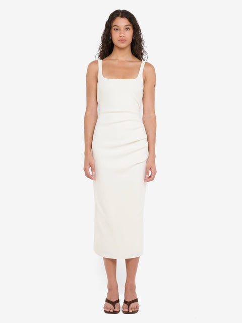 BE MINE SQUARE NECK DRESS - IVORY