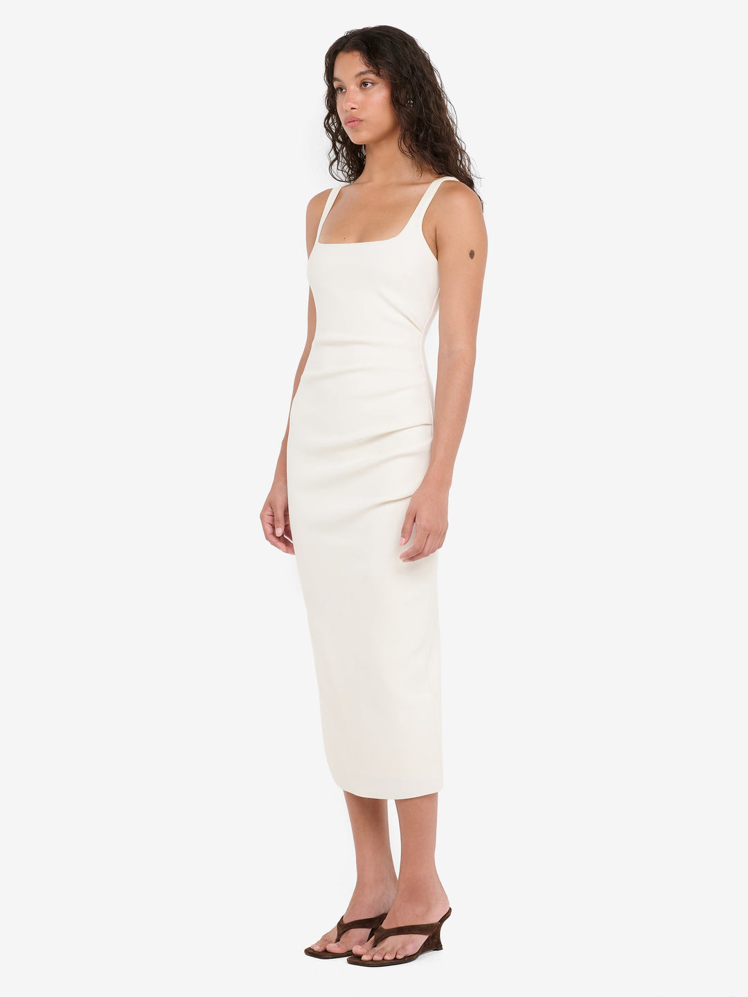 Be Mine Square Neck Dress in Ivory - BEC + BRIDGE 14 Be Mine Square Neck Dress in Ivory - BEC + BRIDGE 14