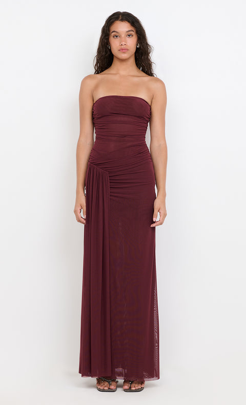 IDA STRAPLESS DRESS - BLACKBERRY
