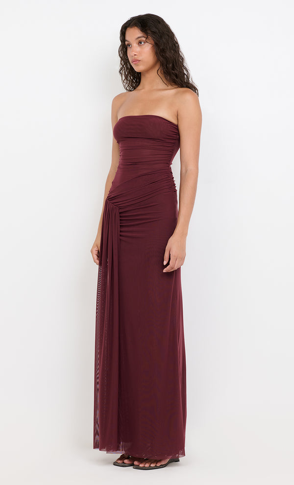 IDA STRAPLESS DRESS - BLACKBERRY