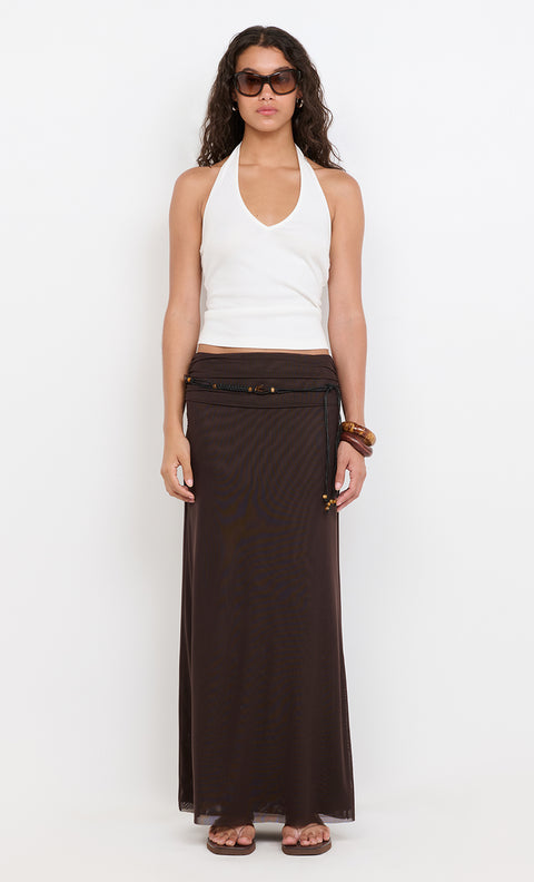 EVA MAXI SKIRT - DARK CHOCOLATE