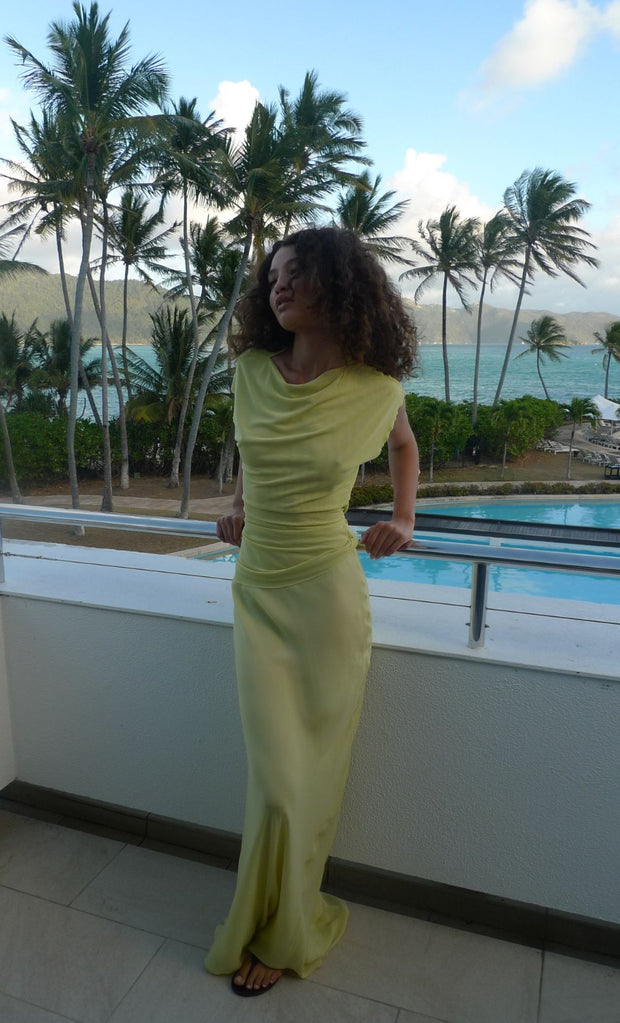 JEHNAYA ASYM MAXI DRESS - CITRUS