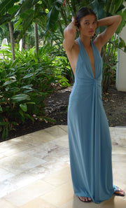 TILLIE DRAPE MAXI DRESS - DEEP SEAFOAM