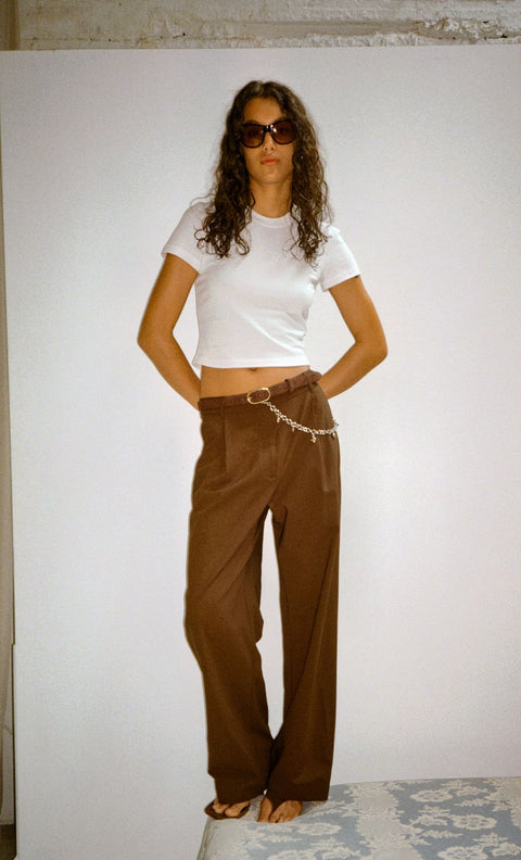 CLAUDETTE BABY TEE - WHITE