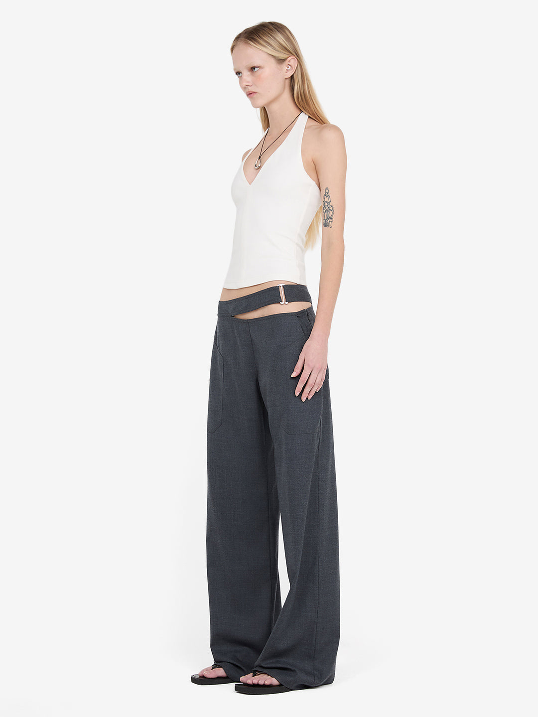 IONE HALTER TOP - IVORY