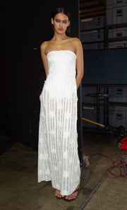AMELIE STRAPLESS DRESS - IVORY
