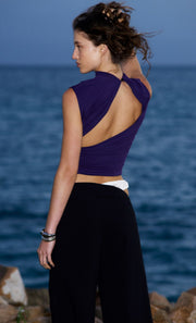LEILAH ASYM TOP - DEEP VIOLET