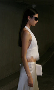 FINLEY HALTER TOP - WHITE