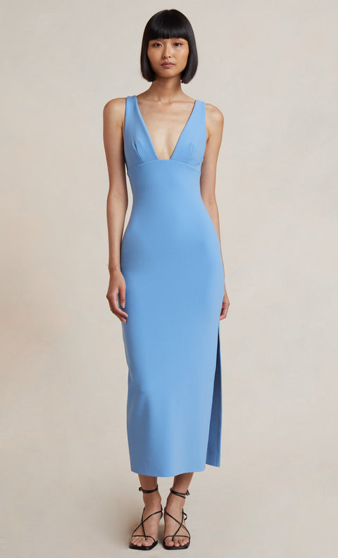 IRIS MIDI DRESS - MALIBU BLUE
