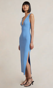 IRIS MIDI DRESS - MALIBU BLUE