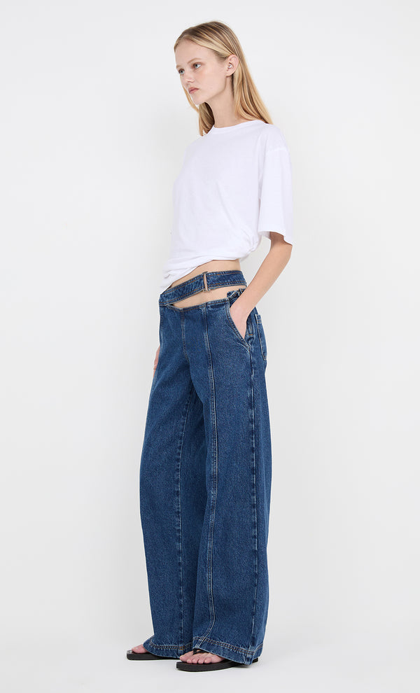PIP WASHED TEE - WHITE