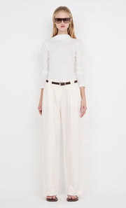ELLEN PLEAT PANT - IVORY