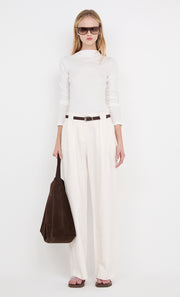 ELLEN PLEAT PANT - IVORY