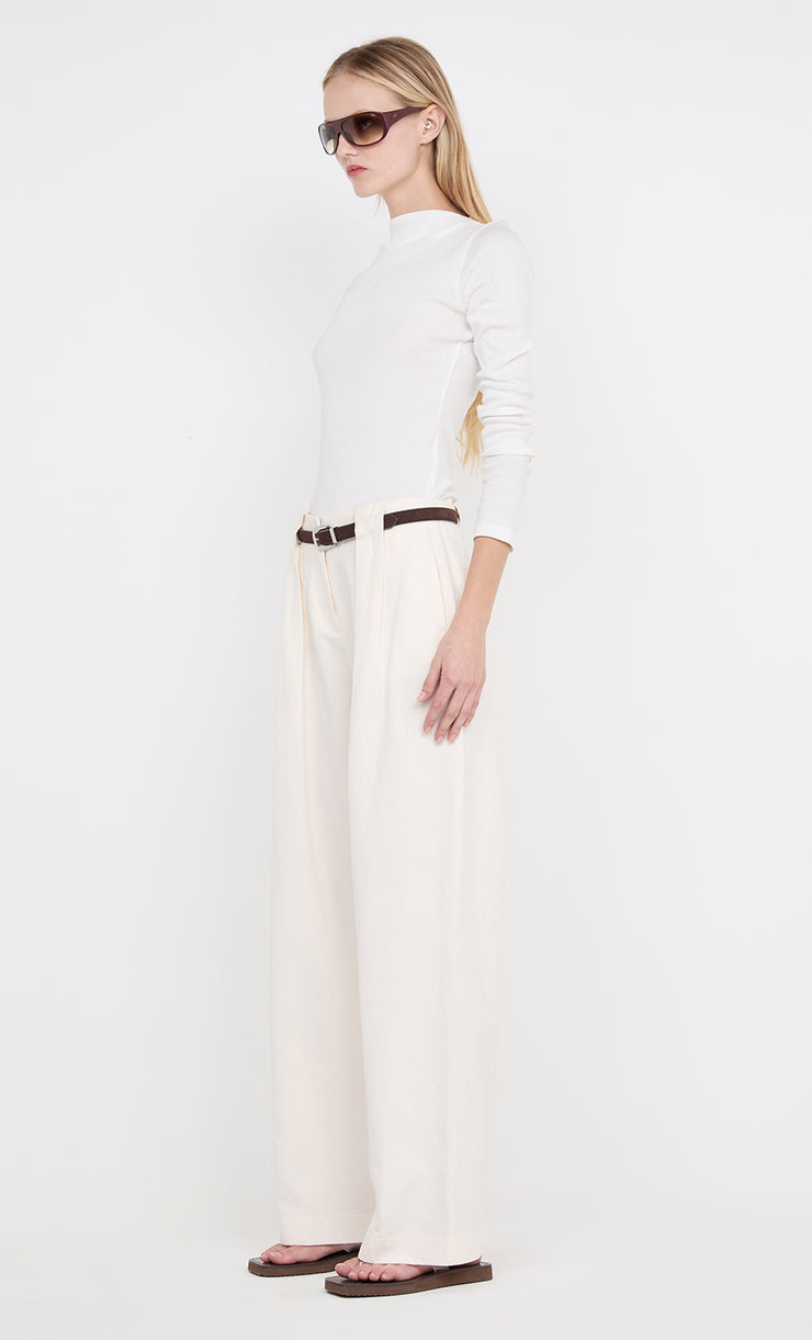 ELLEN PLEAT PANT - IVORY