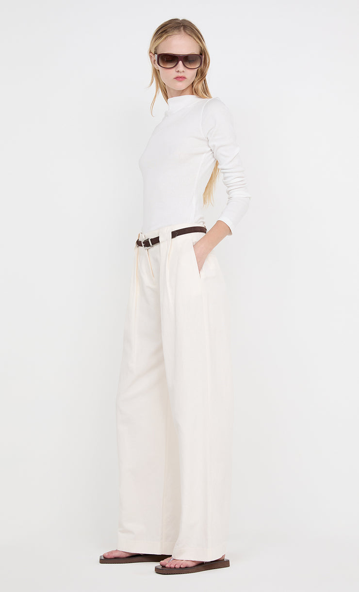 ELLEN PLEAT PANT - IVORY