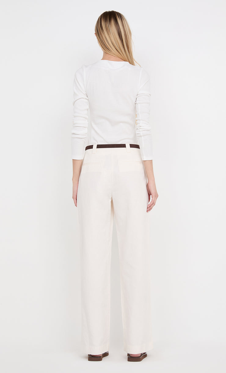 ELLEN PLEAT PANT - IVORY