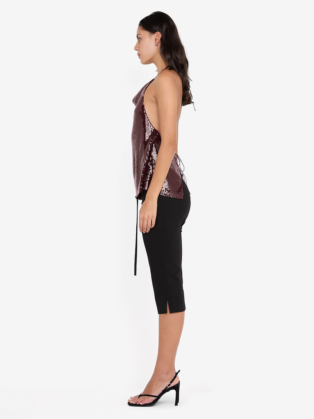 CELESTIA COWL TOP - PLUM