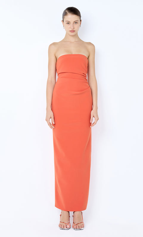 REINA STRAPLESS MAXI DRESS - ORANGE