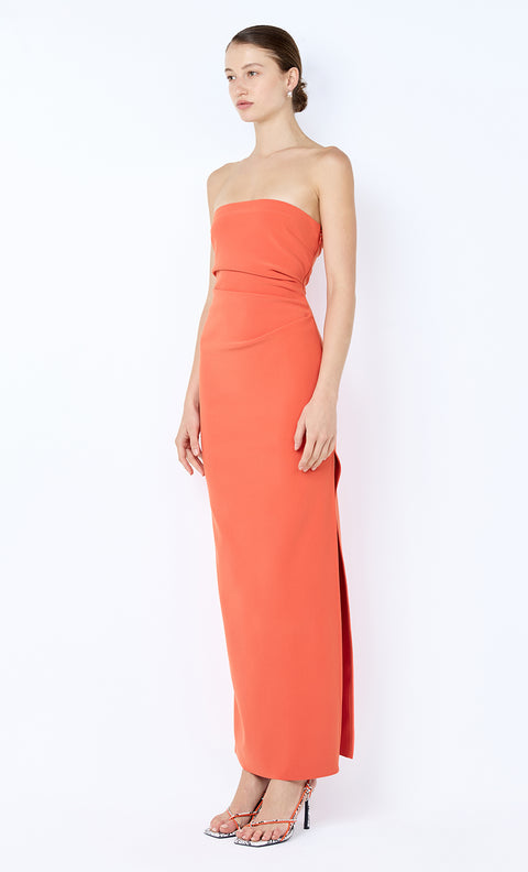 REINA STRAPLESS MAXI DRESS - ORANGE