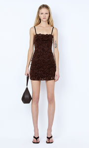 PAMELA MINI DRESS - CHOC