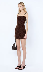 PAMELA MINI DRESS - CHOC