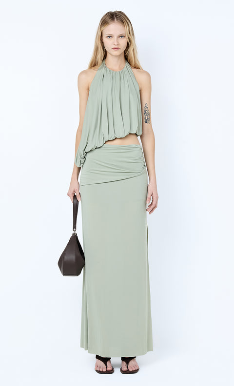 CADENCE RACER MAXI DRESS - PISTACHIO