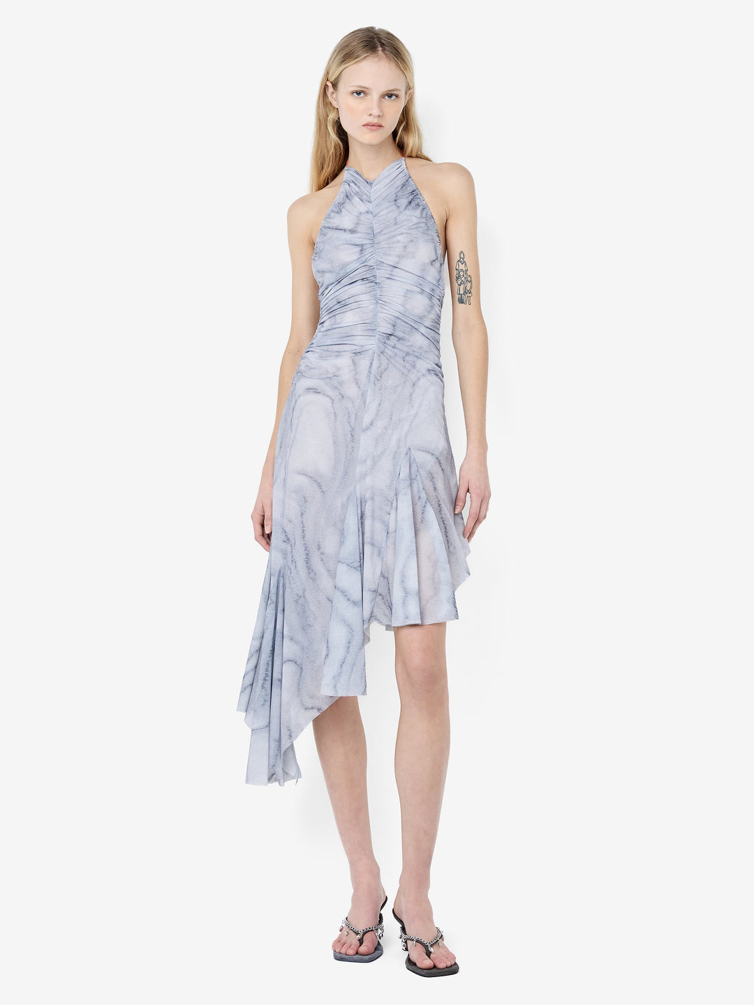 ETIENNE HALTER DRESS - WOODGRAIN