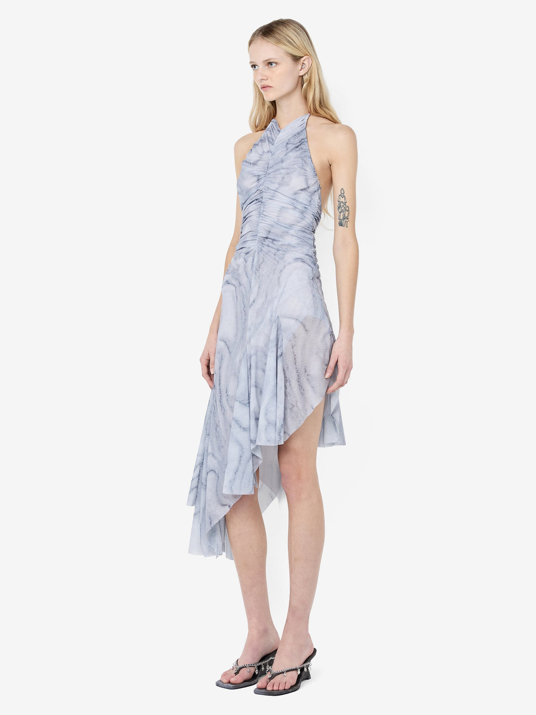 ETIENNE HALTER DRESS - WOODGRAIN