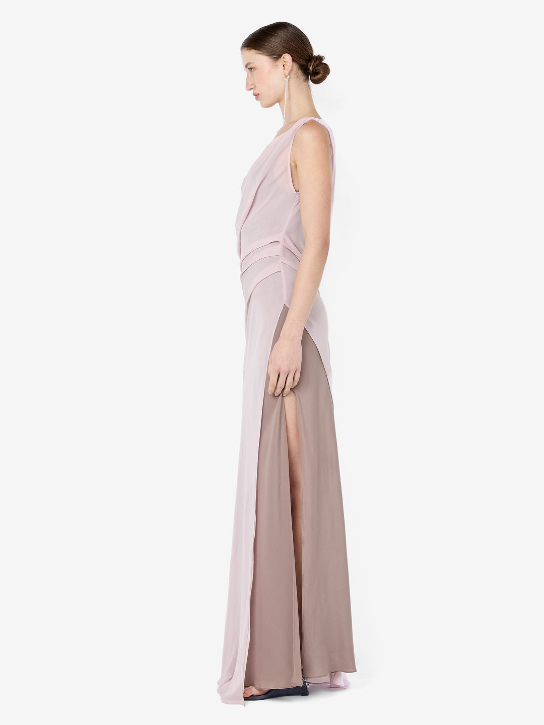 AUGUSTIN ASYM MAXI DRESS - MAUVE/MAUVE SMOKE