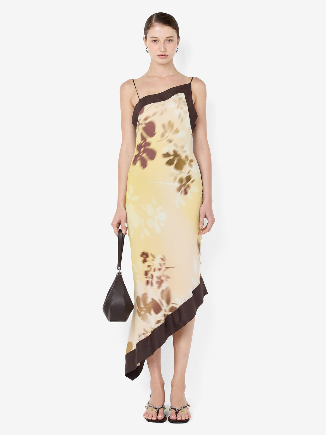 BLAISE ASYM MIDI DRESS - PALMERA FLORAL