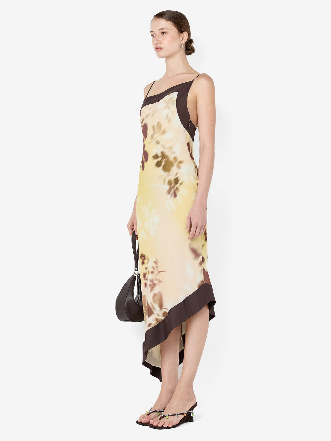 BLAISE ASYM MIDI DRESS - PALMERA FLORAL