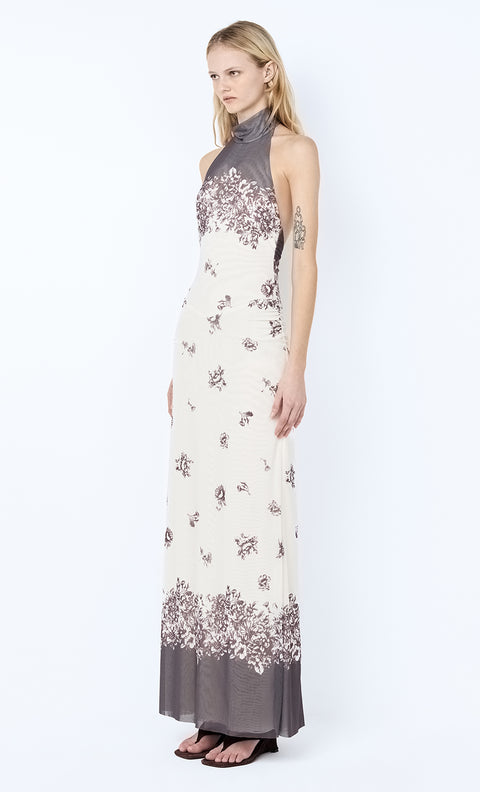 VIOLETTE RACER MAXI DRESS - CARNATION FLORAL