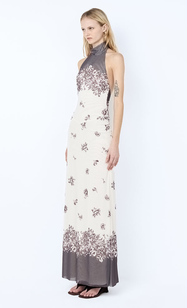 VIOLETTE RACER MAXI DRESS - CARNATION FLORAL