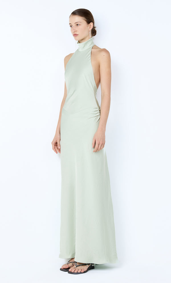 LISETTE HALTER MAXI DRESS - MINT