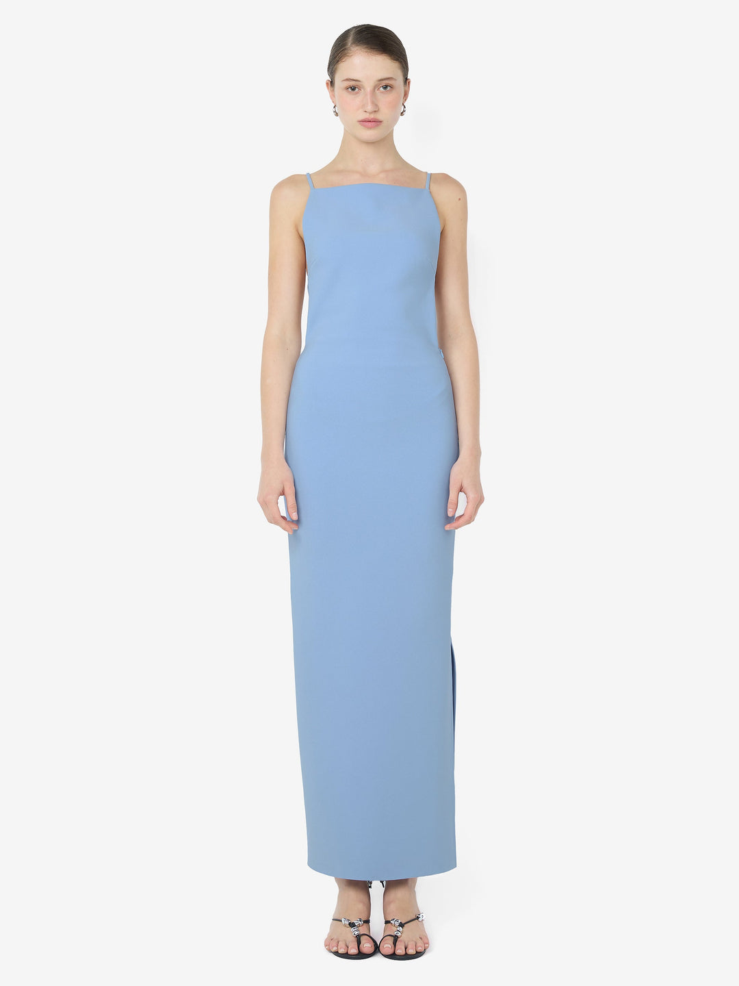 ARLENE STRAPPY MIDI DRESS - CORNFLOWER 0 ARLENE STRAPPY MIDI DRESS - CORNFLOWER 0
