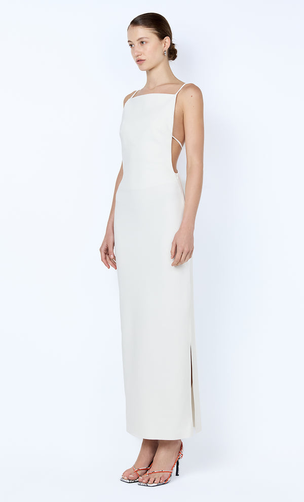 ARLENE STRAPPY MIDI DRESS - IVORY