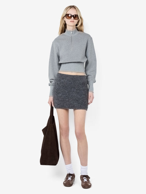NOE MINI SKIRT - CHARCOAL
